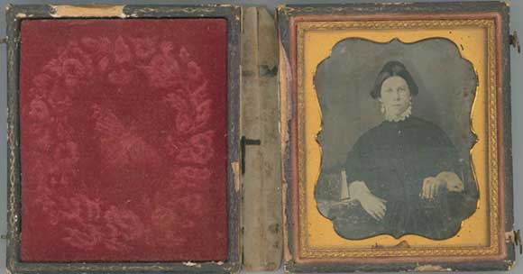 Tintype of Catherine Arzena Ogburn Sherrill
